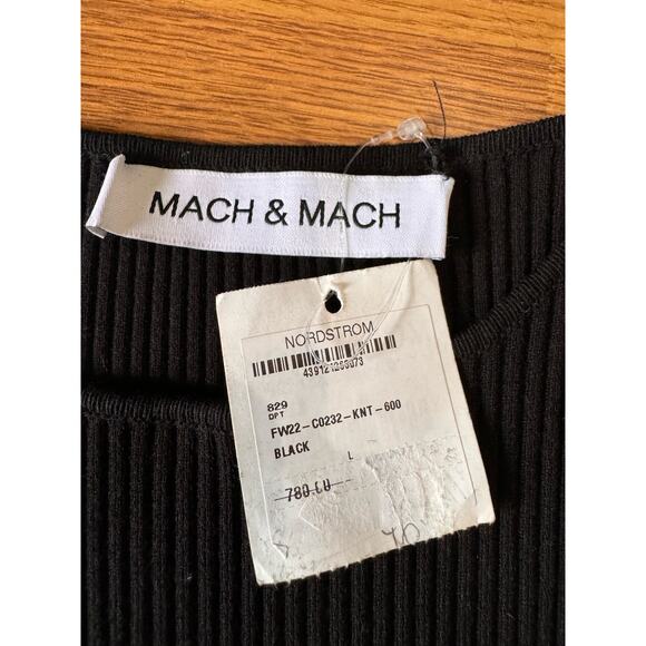 Mach & Mach bodycon  Ribbed Cutout Long Sleeve Sweater Dress size L - Picture 9 of 15